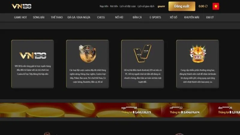 Tỷ lệ trả thưởng hấp dẫn